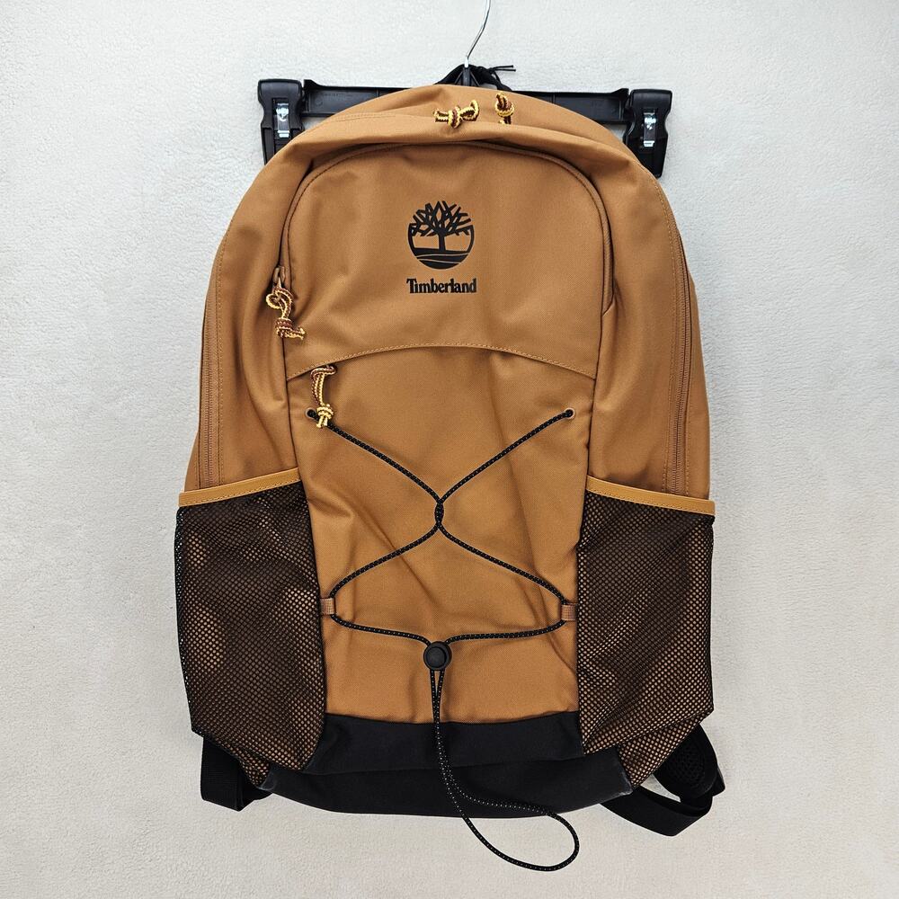 TIMBERLAND UNISEX BACK TO SCHOOL BACKPACK WHEAT NWT EMBROIDERED LOGO HEAVY DUTY